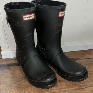 Black Hunter Short Rain Boots Women’s Size 7